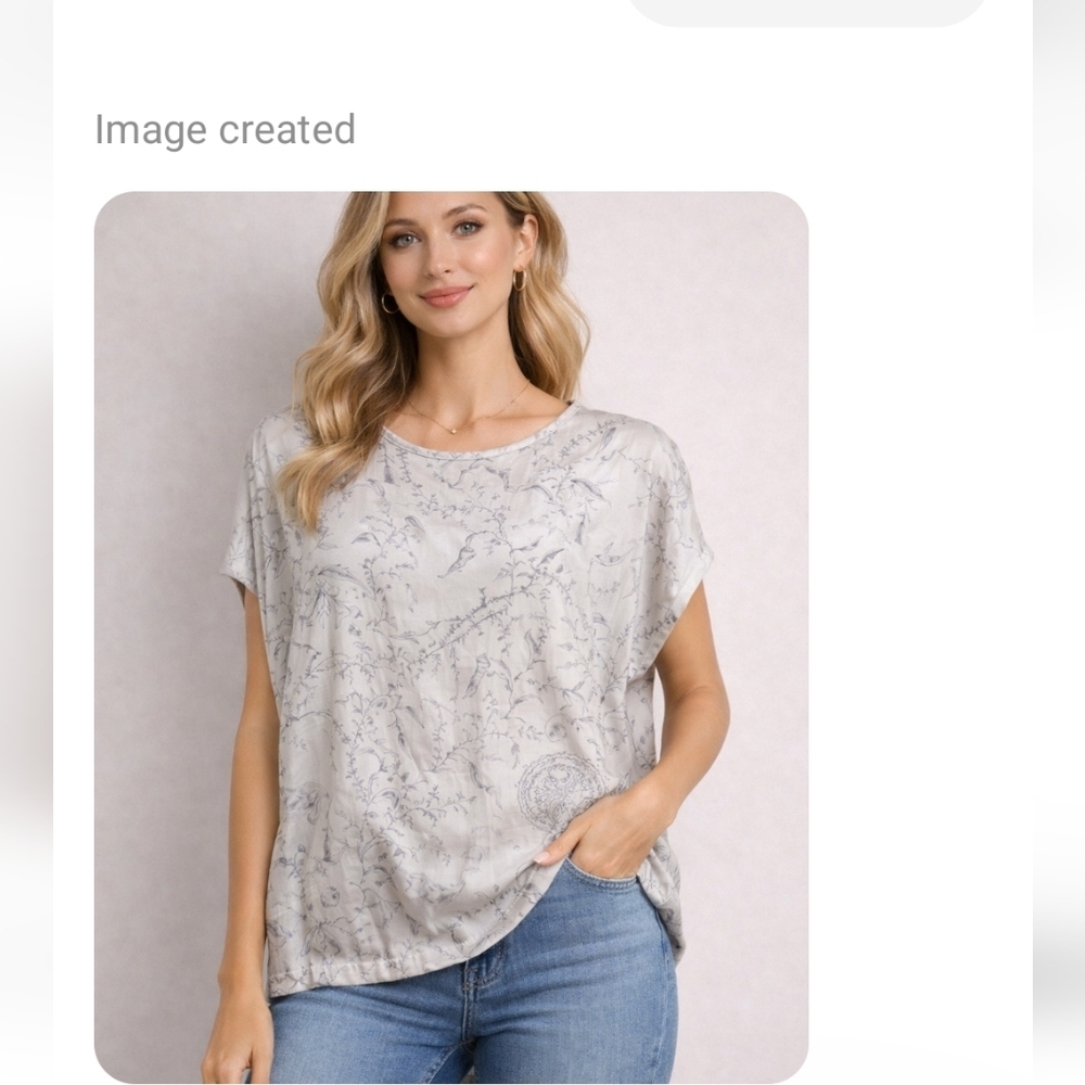 Fabiana Filippi Fabula Print Silk Blouse XL